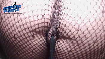 Preview 3 of Crimp Xxx - Fishnet Catsuit. Perfect Round Ass and Cameltoe