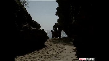 Preview 3 of Porn Trex Sunny Leone - 56693 Blonde sweetie takes two dicks on the beach
