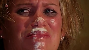 Preview 4 of Julia Cash Big Butts - The submissive waitress Sibylle is smeared with cream to be decorated like a living dessert (Trailer)
