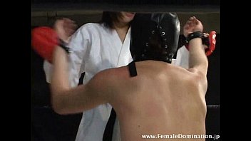Preview 1 of Bhabhi Sixy Photo - Petite mistress is powerful as she defeated a weak masked slave