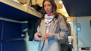 Preview 1 of Doia Samir - Sex with the conductor on the train,  I hope she doesn&rsquo_t get fired!