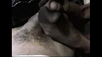 Preview 2 of Real Hony Moon Porn - STOCKING FOOTJOB WITH CUM