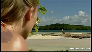 Preview 3 of Myhot Porn - and Monica Lion on a Beach Having Their Ass Speed Fucked