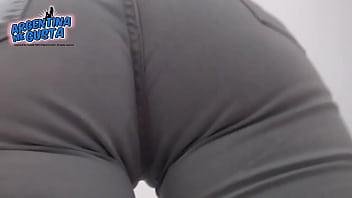 Preview 2 of Rare Video Group Pussy - Preview AMG-039 - Lovely Teen Cameltoe in Blue Jeans and Blue leggins