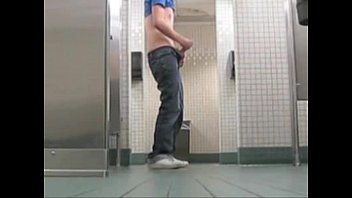 Preview 2 of Anture Baby - Twink showing off at public restroom