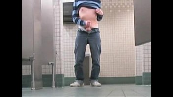 Preview 1 of Anture Baby - Twink showing off at public restroom