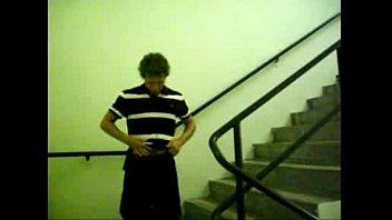 Preview 1 of Mastubation Scene - college boy stairwell jerk off