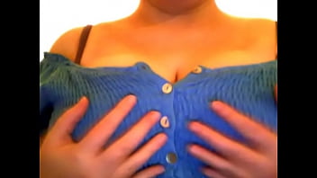 Preview 1 of Gracie Glam Woodman Casting - Unbuttoning and buttoning shirt nice cleavage
