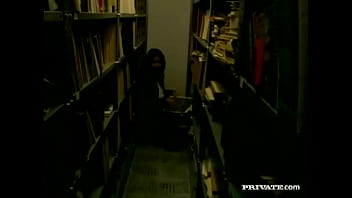 Preview 2 of Prego Lactating Solo - Vanda Is in a Library when She Gets Screwed by a Man in a Uniform