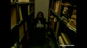 Preview 3 of Prego Lactating Solo - Vanda Is in a Library when She Gets Screwed by a Man in a Uniform
