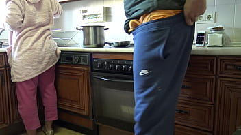 Preview 4 of 18 Dolz Sex Com - Mature stepmother let&#039_s me fuck her hairy pussy in the kitchen