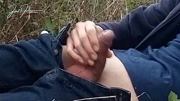Preview 2 of Family Taboo - Cute gay Asian twink Jon Arteen speaks French,  masturbates his smooth penis in the rain,  lubricated with his saliva,  moans,  ejaculates sticky cum on his fingers
