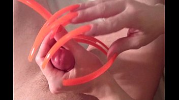 Preview 2 of Send Vidvo - Neon Orange Handjob
