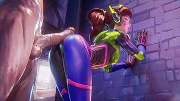 Preview 1 of M2m Sex Web S - D.va AssJob And Fucked DoggyStyle In Alley