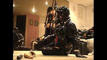 Preview 2 of Son Family All Sister - Roxina2010LatexGurlInHelmetAnsGasmask240510.WMV