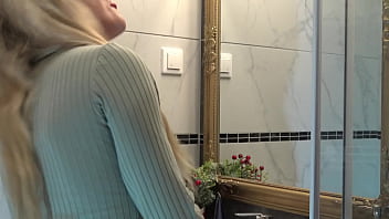 Preview 1 of Bf Hd 2018 New - Hot New Sexy Blonde Wife changes panties in the Bathroom