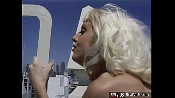 Preview 1 of With Japanese Mom Sex - Blonde gets her pussy pounded on rooftop
