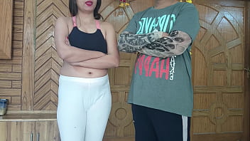 Preview 3 of Japanis Police - Teen Tricked Into Getting Naked for Personal Trainer and Sucking His Cock Morning Yoga Class with Sexy Student