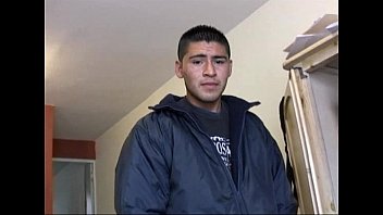 Preview 1 of Enjoy Girl Wth Dog - Hot gay Mexican guy strokes his uncut cock this papi loves to fuck with other la