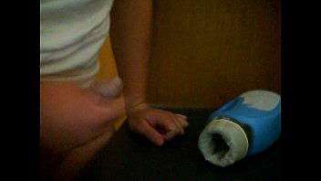 Preview 3 of Kids And Girls Sex Video - Big college dick fucking a fake pussy with a condom and cums