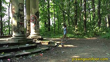 Preview 1 of Boy Sex With A Bouly - Pissing in an abandoned rotunda