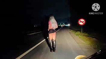 Preview 2 of Japanese Funking Hd Video S - SAFADA DANDO O CUZINHO NA BEIRA DA ESTRADA MOVIMENTADA SEM CAMISINHA