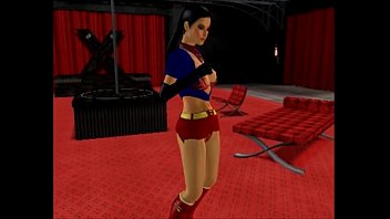 Preview 1 of Mom Family Sex Dad - [Fantasy - 3dSexVilla 2] Megan Fox as Supergirl in Fetish Club 3dSexvilla2