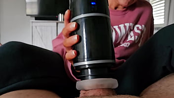 Preview 2 of Tube Super Couples - Amateur wife uses masterbator on horny neighbor