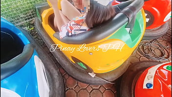 Preview 1 of English School Sex Medam - Fun Risky Public sex in amusement park (real)
