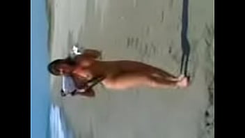 Preview 3 of Mom Oral Crwampie - Justine Adams naked on Papamoa Beach 2