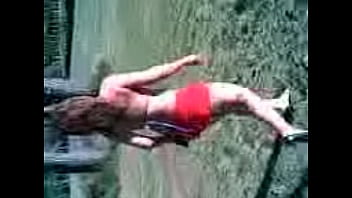 Preview 1 of Fucking Tarra - Justine flashing at the Rotorua Redwoods 1