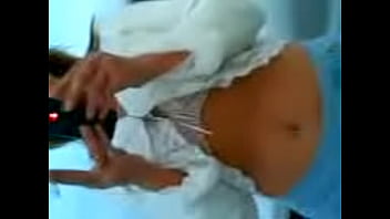 Preview 4 of Christy Mack Group - Justine Adams in sexy Blue skirt and white top 1