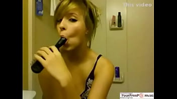 Preview 1 of Thorn Jeans - sexy skinny teen hot show strip girl mirrow