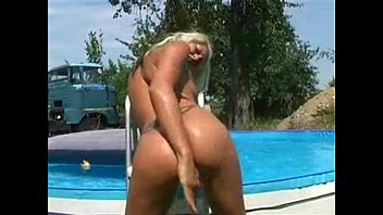 Preview 4 of After Your Father - Hot Diana Mastrubats Near the Pool