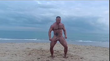 Preview 2 of Xxx Porno Ungaria - Hot Stud Dances Naked On The Beach