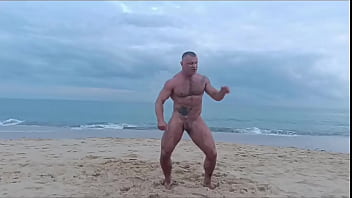 Preview 4 of Xxx Porno Ungaria - Hot Stud Dances Naked On The Beach