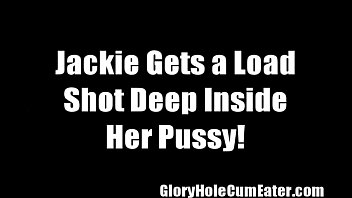 Preview 4 of Xxxvidois Download - Three Hole Slut Jackie Gloryhole Double Creampie Pussy and Ass