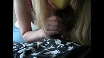 Preview 1 of Real Mom And Son Us Littered - Masked blonde sucks cock