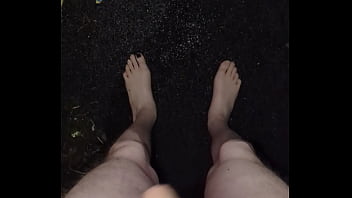 Preview 1 of Fenale Bodybuilder - Masturbating in the rain
