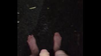 Preview 4 of Fenale Bodybuilder - Masturbating in the rain