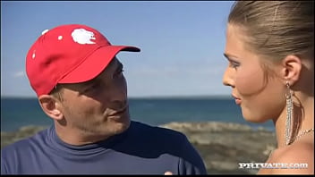 Preview 3 of Trainer Fucked Kimberly - Olivia La Roche Sucks a Dick on the Beach to Receive a Facial Cumshot