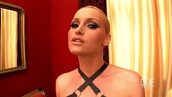 Preview 1 of Teee Fucked - Blonde babe taking on latex outfit