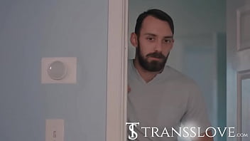 Preview 2 of Girl Screams Cum Inside Me Hairy - I catch my trans stepsister masturbating,  she asks me to put my cock in her ass