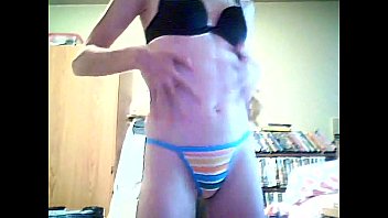 Preview 3 of French Black Ebony Trop Bonne - Skinny Blonde Teen Girl Strip Tease!