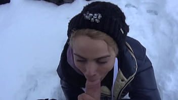 Preview 3 of Rape Female Reporter - HOT STUDENT SUCK PROFESSOR BIG DICK AFTER SKI LESSON