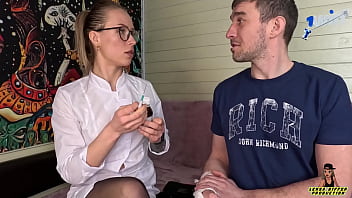 Preview 1 of Lesbian Face Slapping Ultra - Russian Amateur Video With Dirty Talks. Big Dick Dude Fucking Nurse