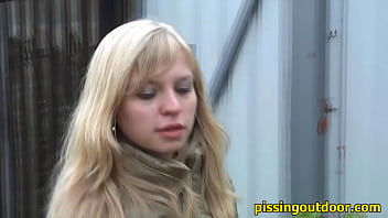 Preview 1 of Teen Newbie Pussy Jizzed - Pissing in the summer residence