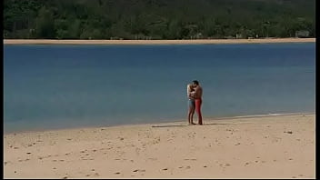 Preview 2 of Muvie Sex - Jemstone Sits on the Beach Getting a Facial after Riding a Hard Dick