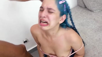 Preview 1 of Dani Danial Get Forced - Face Fuck Tour - Blonde Slut Lisi Kitty Slobbing On A Massive Cock