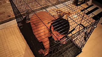 Preview 2 of Busty Brunette Wants My Cock - Caged Tease for a Caged Slave!